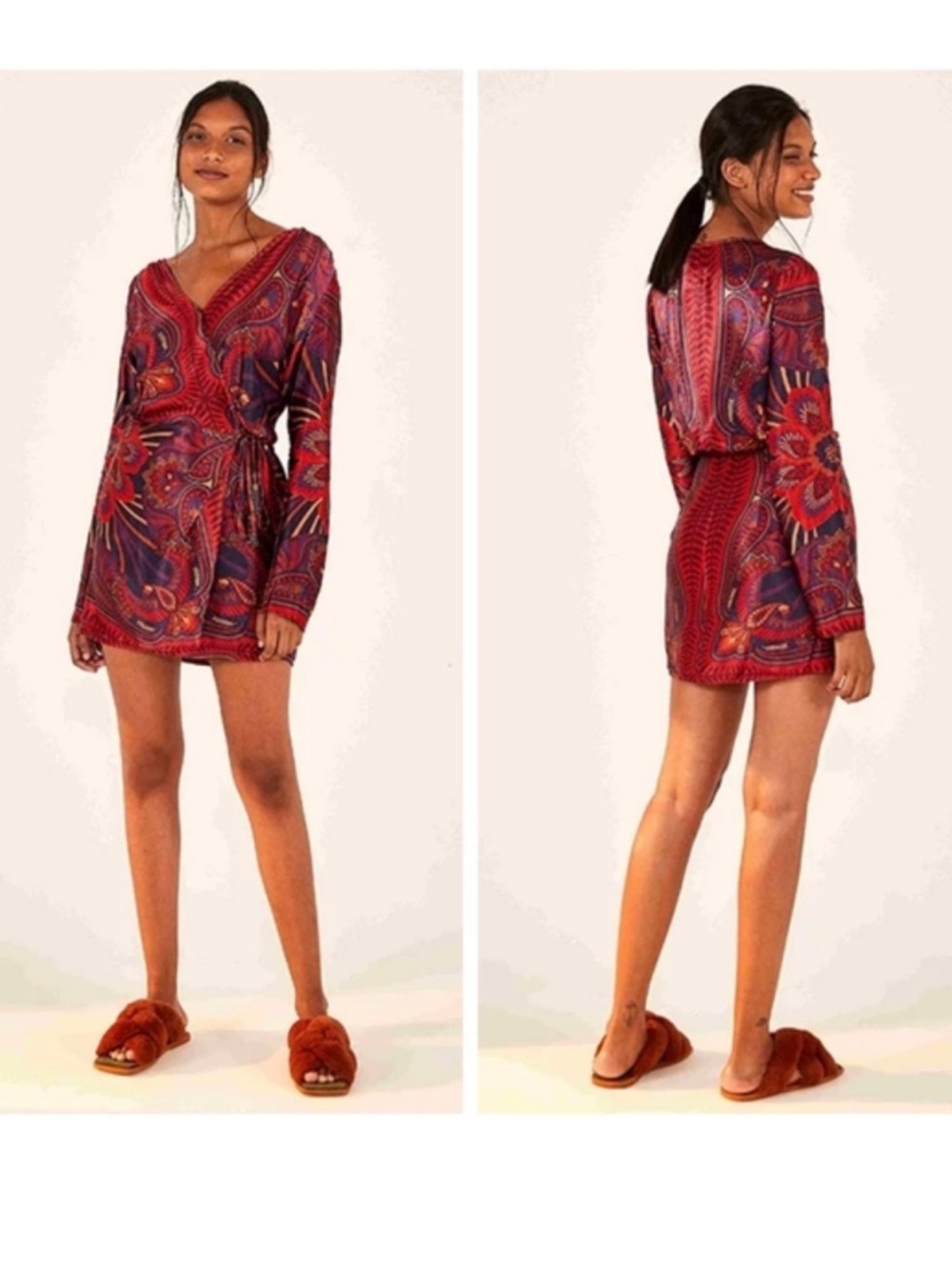 NWT Farm Rio Macaw Arabesque Mini Wrap Dress size small SOLD OUT Neiman Marcus - Picture 10 of 16